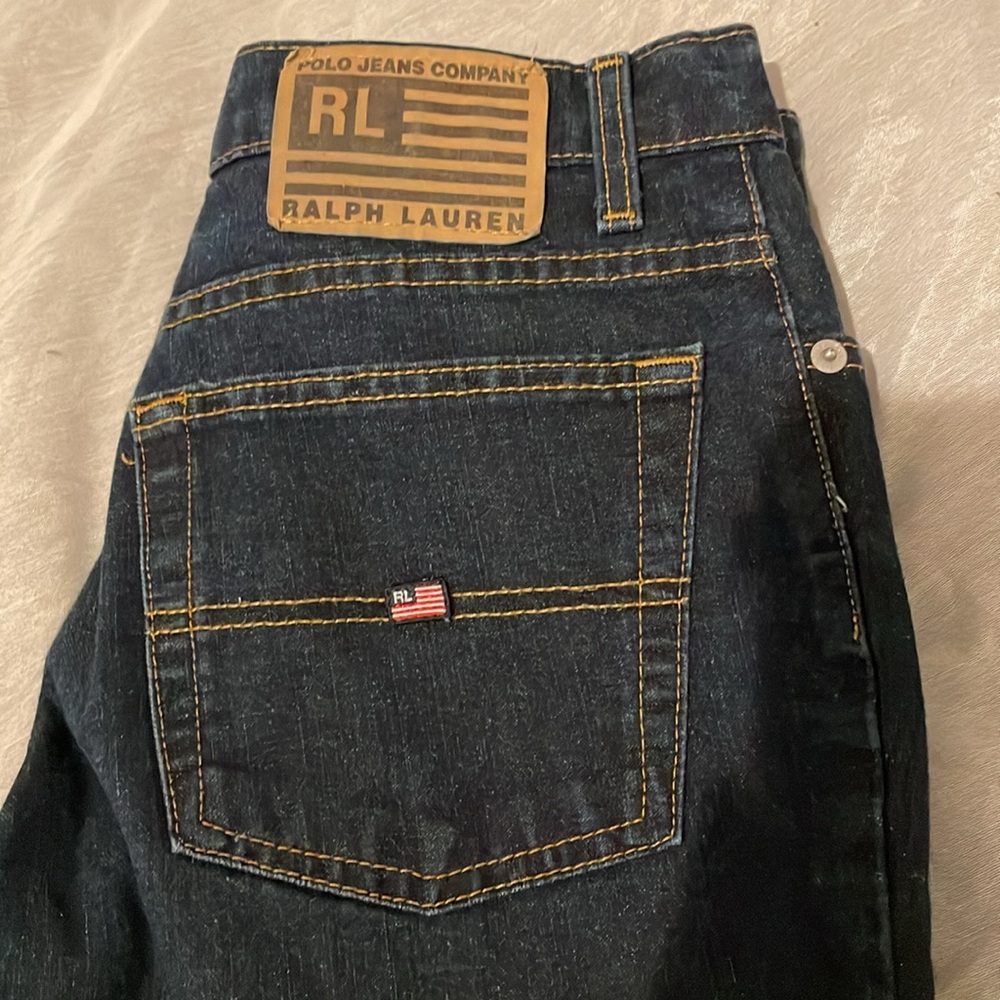 Ralph Lauren blue women’s vintage y2k jeans. Size 7/8. 32 length.